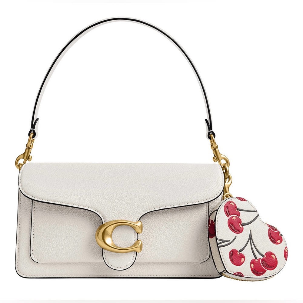Coach Cherry Print Heart Cosmetic Case - Picture 4 of 11